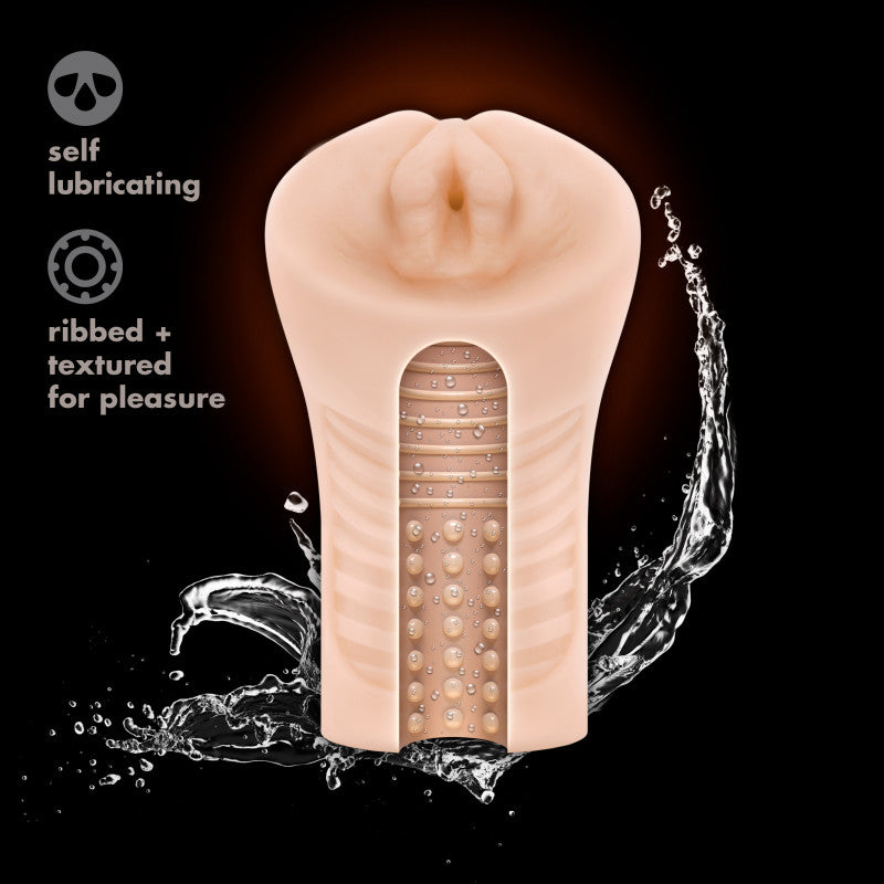 M Elite Soft and Wet - Annabella Vibrating Stroker - Flesh