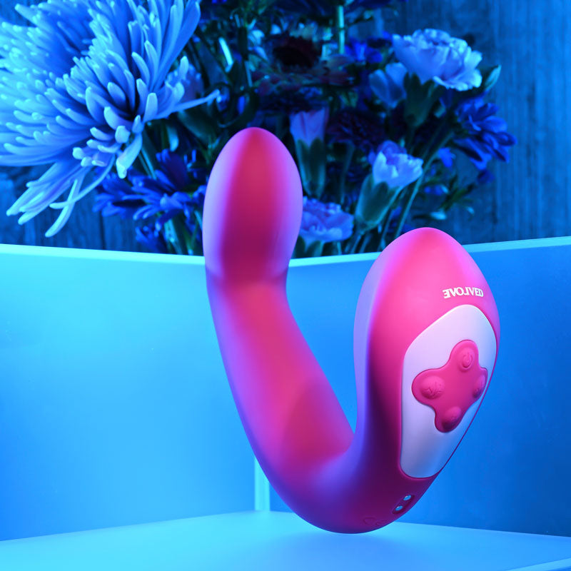 Evolved Buck Wild Thumping Dual Massager - Pink