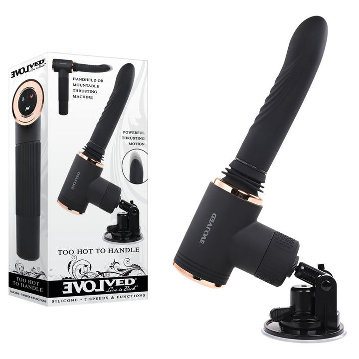Evolved Too Hot to Handle - Thrusting Vibrator - Black