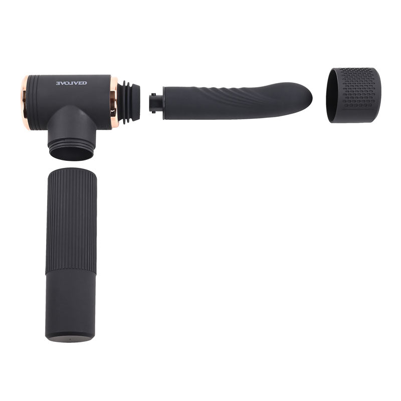Evolved Too Hot to Handle - Thrusting Vibrator - Black