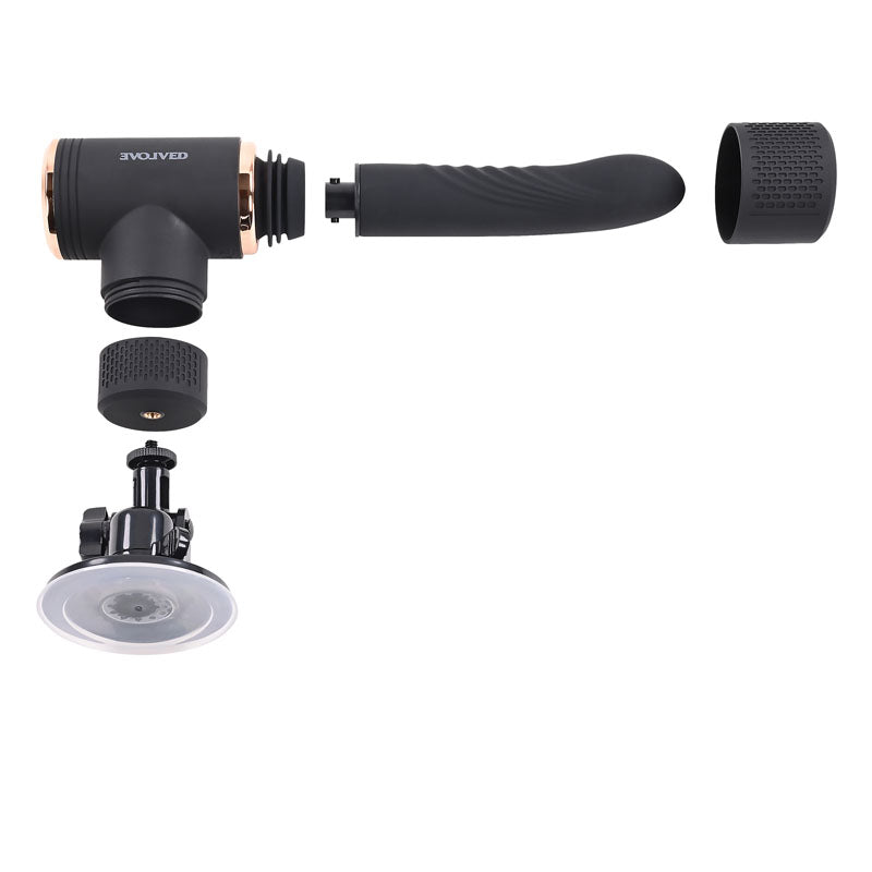 Evolved Too Hot to Handle - Thrusting Vibrator - Black