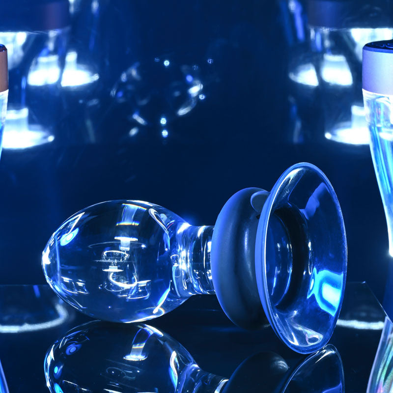 Gender X Crystal Ball Butt Plug with Suction Base - Clear