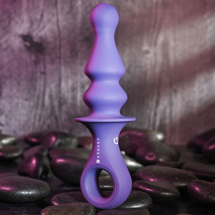 Gender X Ring Pop - Dark Blue Vibrating Anal Plug