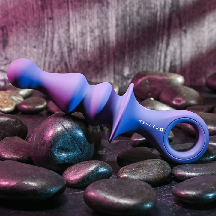 Gender X Ring Pop - Dark Blue Vibrating Anal Plug