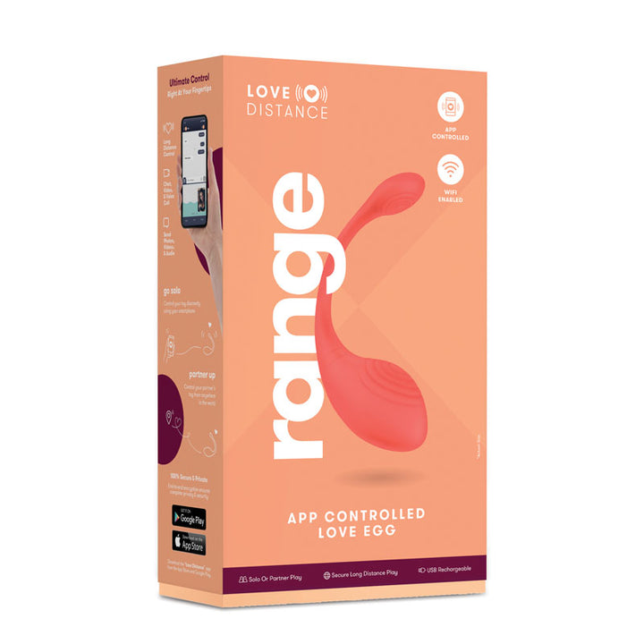 Love Distance Range App Controlled Love Egg - Coral