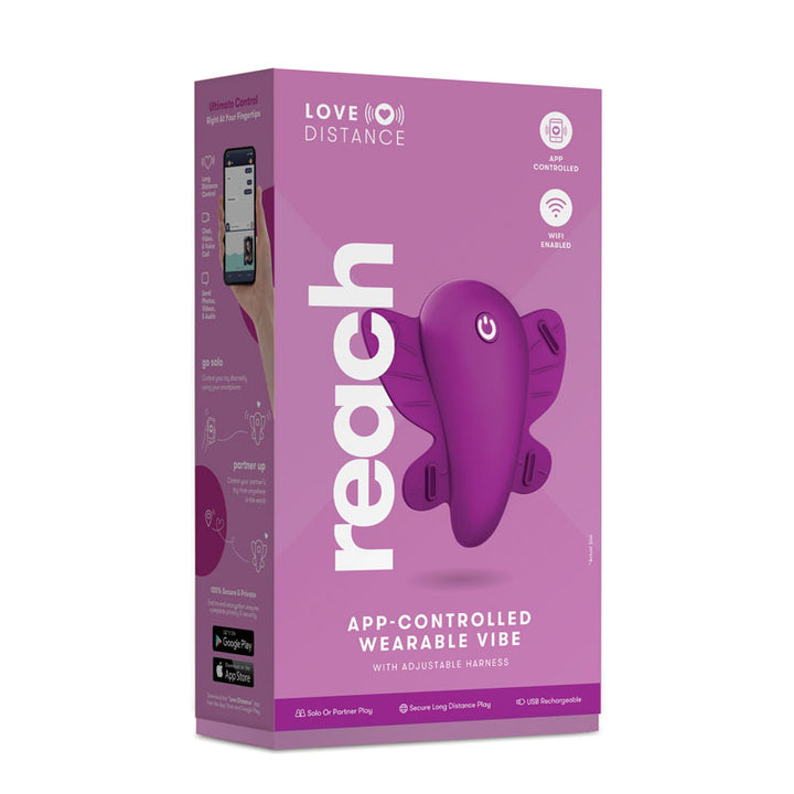 Love Distance REACH G App Controlled Wearable Vibe - Rose