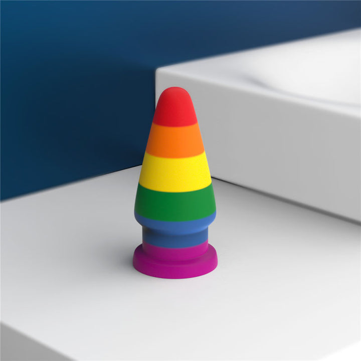 Prider 6 Inch Anal Rainbow Butt Plug