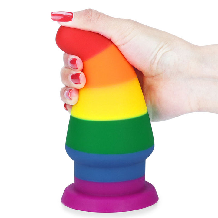 Prider 6 Inch Anal Rainbow Butt Plug