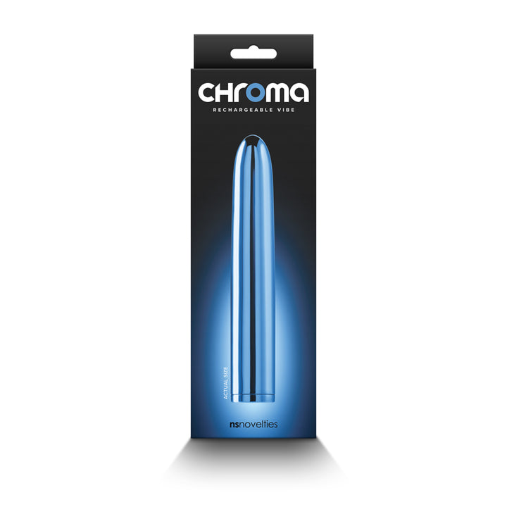 Chroma 7 Inch Metallic Vibrator - Blue