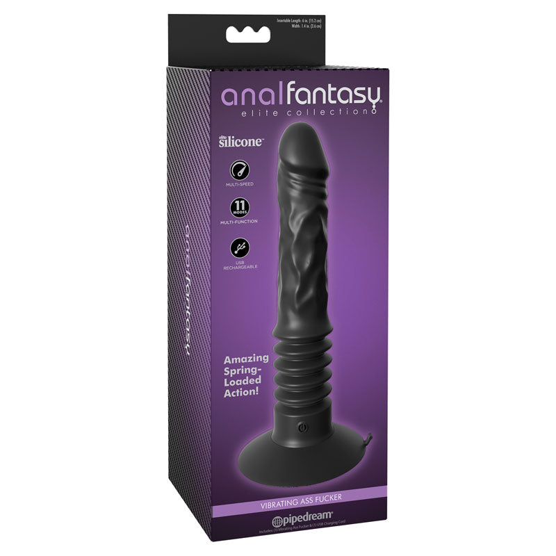 Anal Fantasy Elite Thrusting Ass Fucker Vibrator - Black