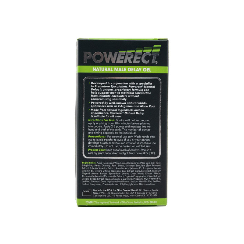 Powerect Natural Delay Serum Gel - 30ml