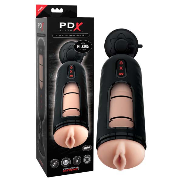 PDX Elite Toyz Vibrating Mega Milker Stroker