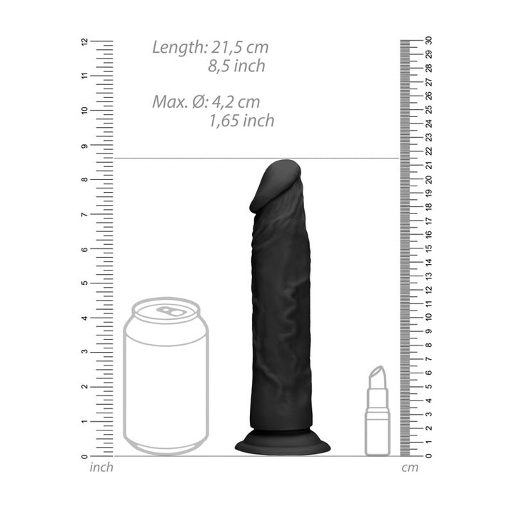 RealRock 8 Inch Realistic Black Dildo