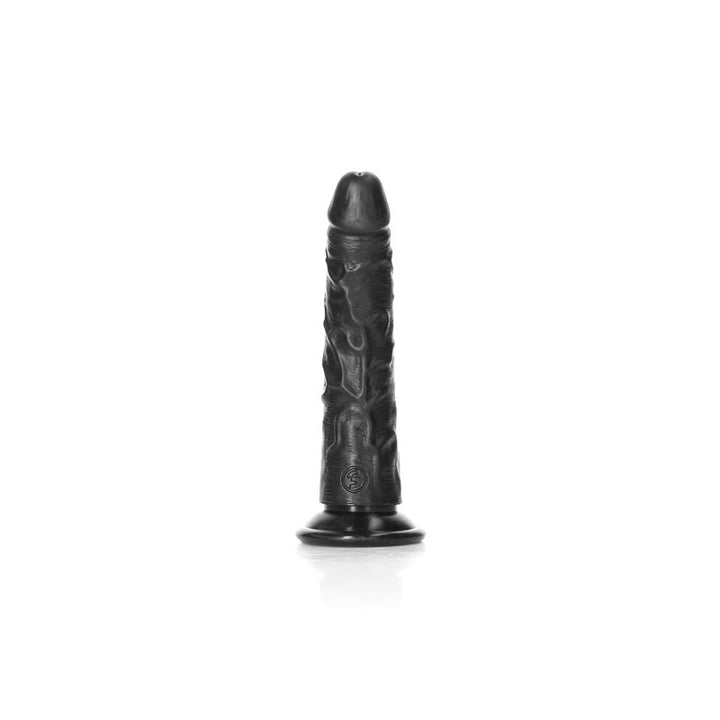 RealRock 6 Inch Realistic Slim Dildo without Balls - Black