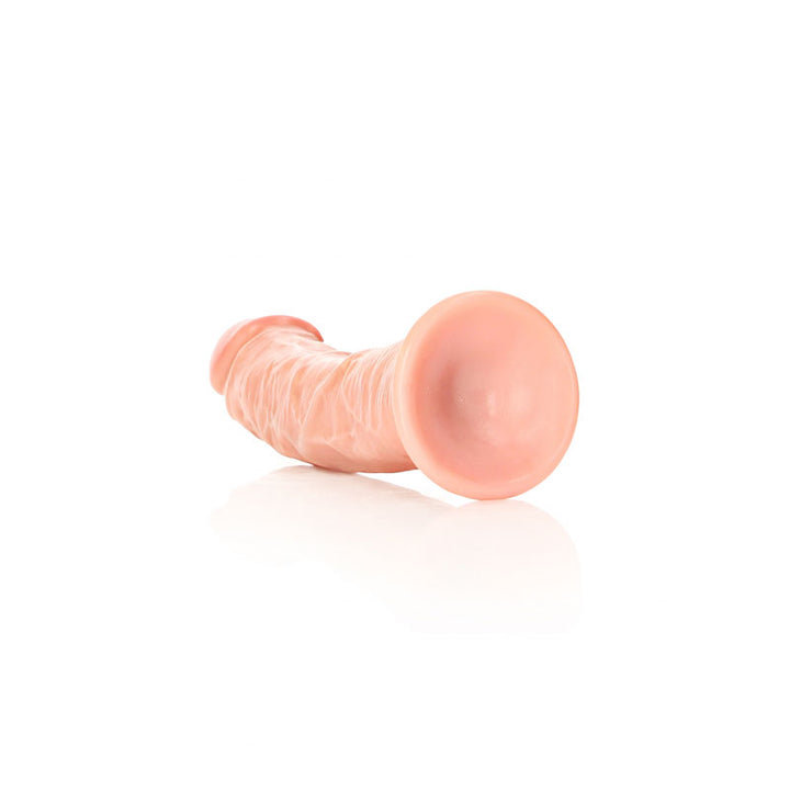 RealRock 7 Inch Realistic Regular Curved Dildo with Suction Cup - Flesh