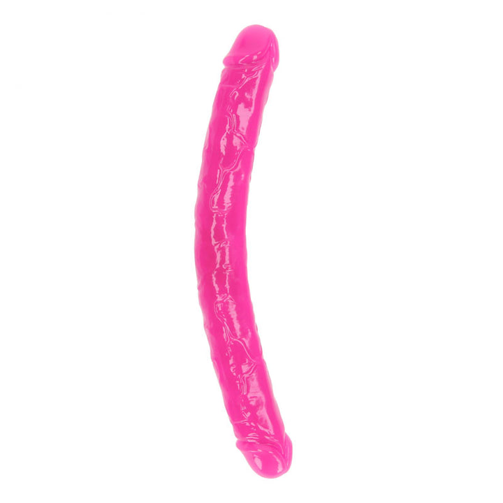 RealRock 15 Inch Glow in the Dark Double Dong - Pink