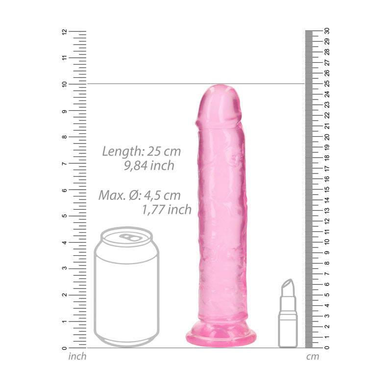 RealRock 10 Inch Straight Dildo - Pink