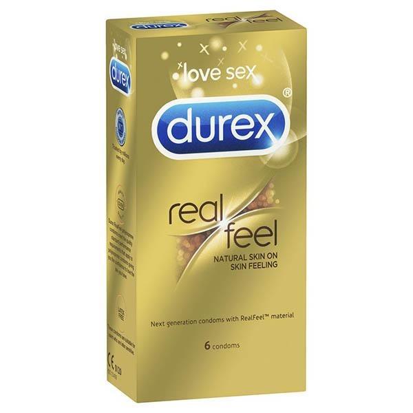 Durex RealFeel - Natural Feeling Non-Latex Condoms - 6 Pack