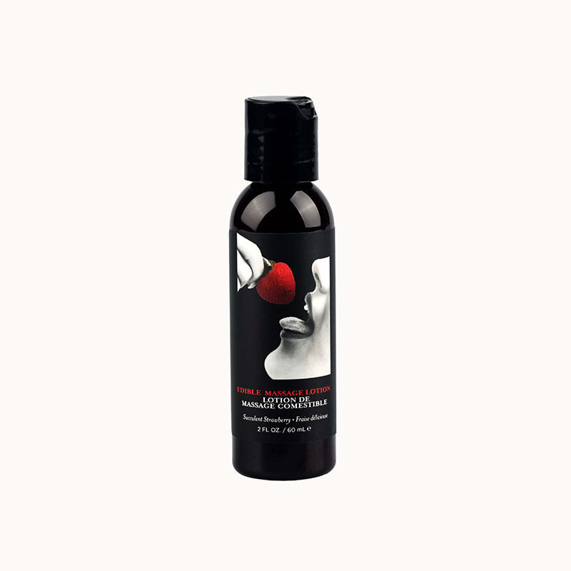 Earthly Body Edible Massage Lotion - Strawberry Flavoured - 60ml