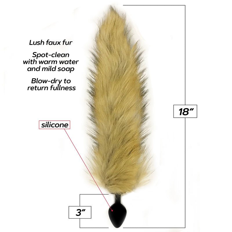 Foxy Fox Tail 18 Inch Butt Plug Tail - Ginger