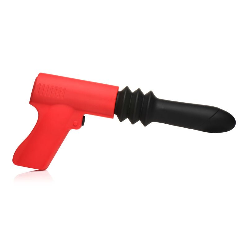 Master Series Pistol Pounder Thrusting Vibrator with Gun Handle - Black/Red