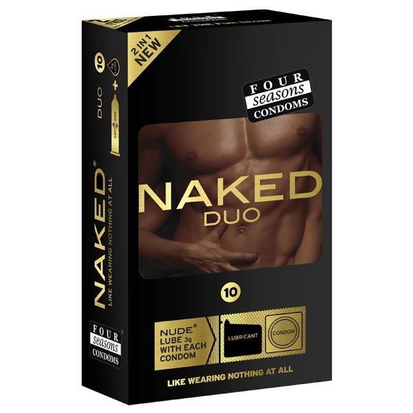 Naked Duo - Ultra Thin Condoms with Lubricant Sachets - 10 Pack