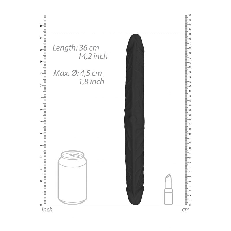 REALROCK 14 Inch Double Dildo - Black