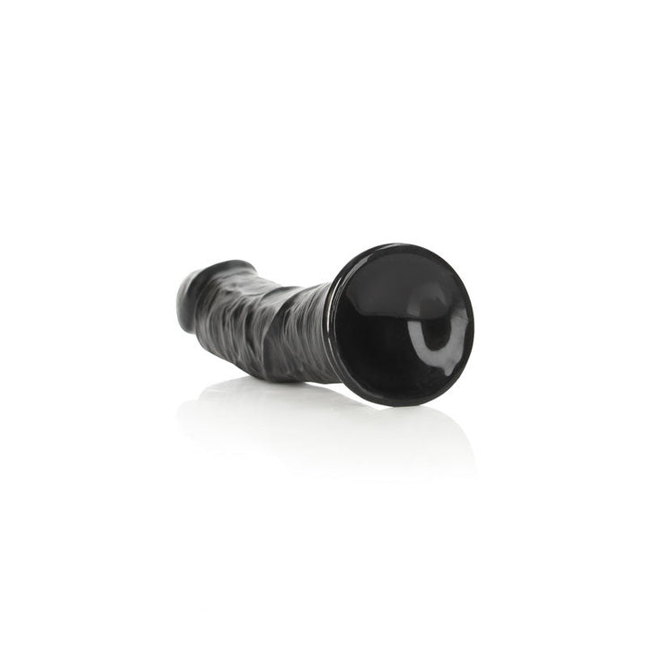 RealRock Realistic 9 Inch Curved Dildo with Suction Cup - Black