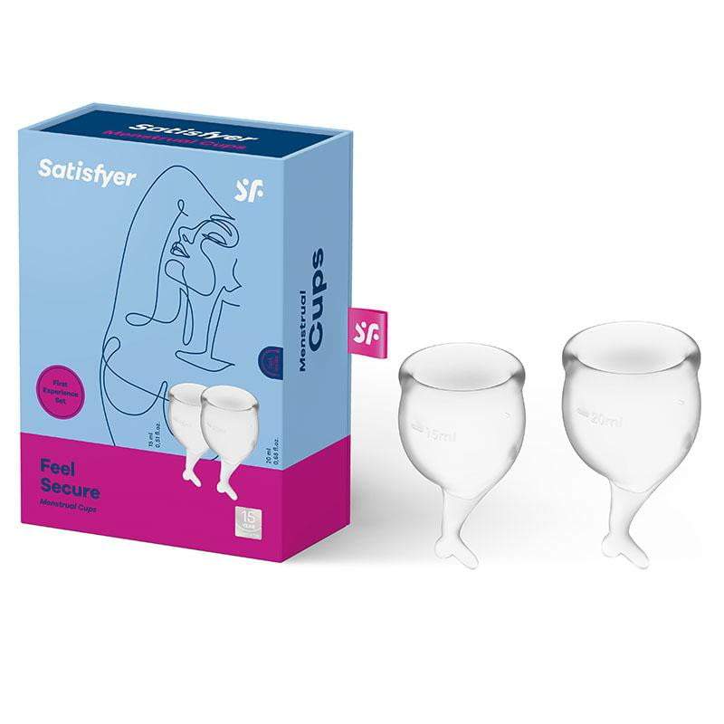 Satisfyer Feel Secure - Clear Dolphin Tail Menstrual Cups