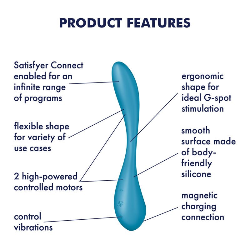 Satisfyer G-Spot Flex 5 -Vibrator with App Control - Aqua