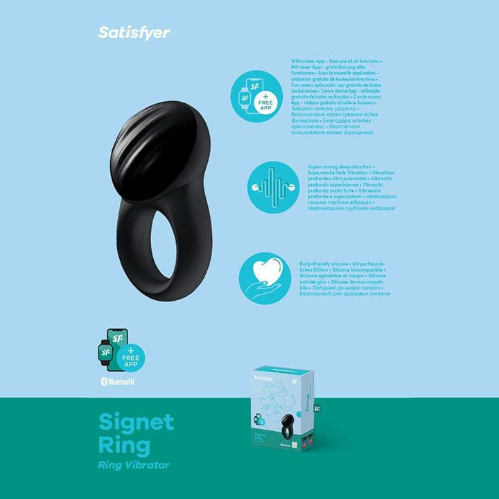 Satisfyer Signet Ring - App Controlled Vibrating Cock Ring