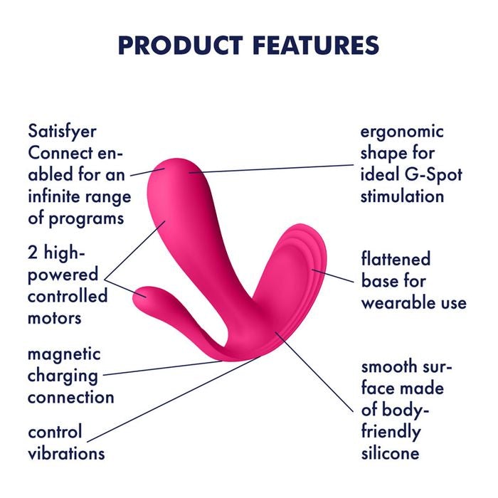 Satisfyer Top Secret + - Pink Wearable Vibrator with App