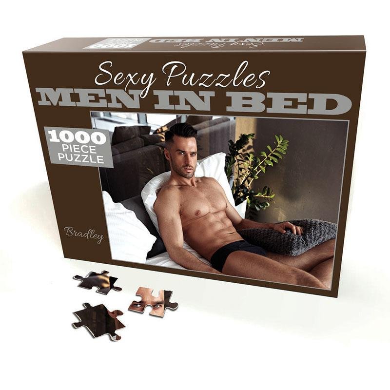 Sexy Puzzles - Men In Bed - Bradley - 100 piece Jigsaw Puzzle