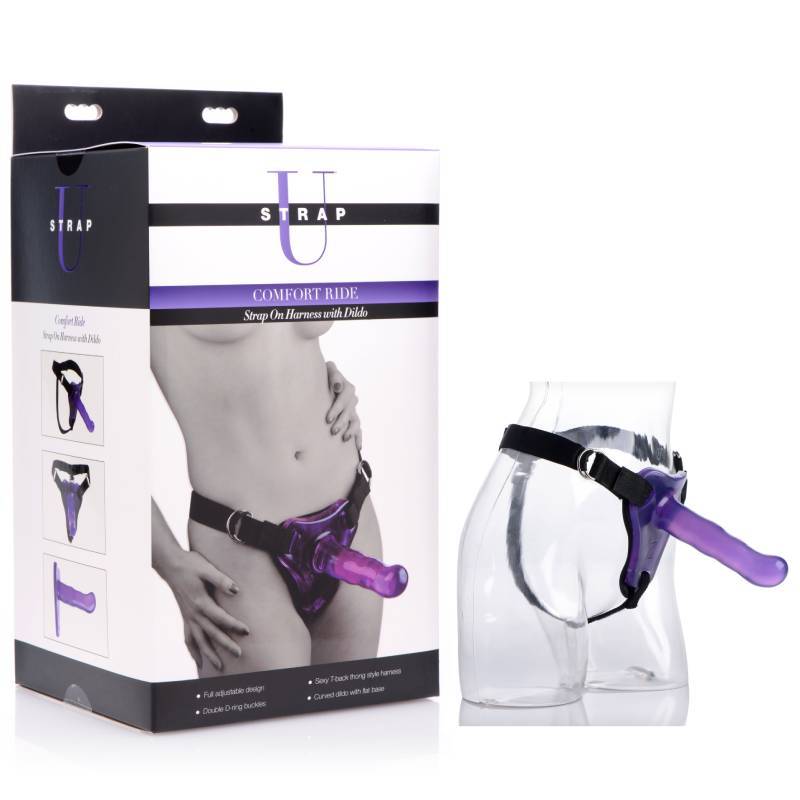 Strap-U Comfort Ride Strap On Set - Purple 17.8 cm Strap-On
