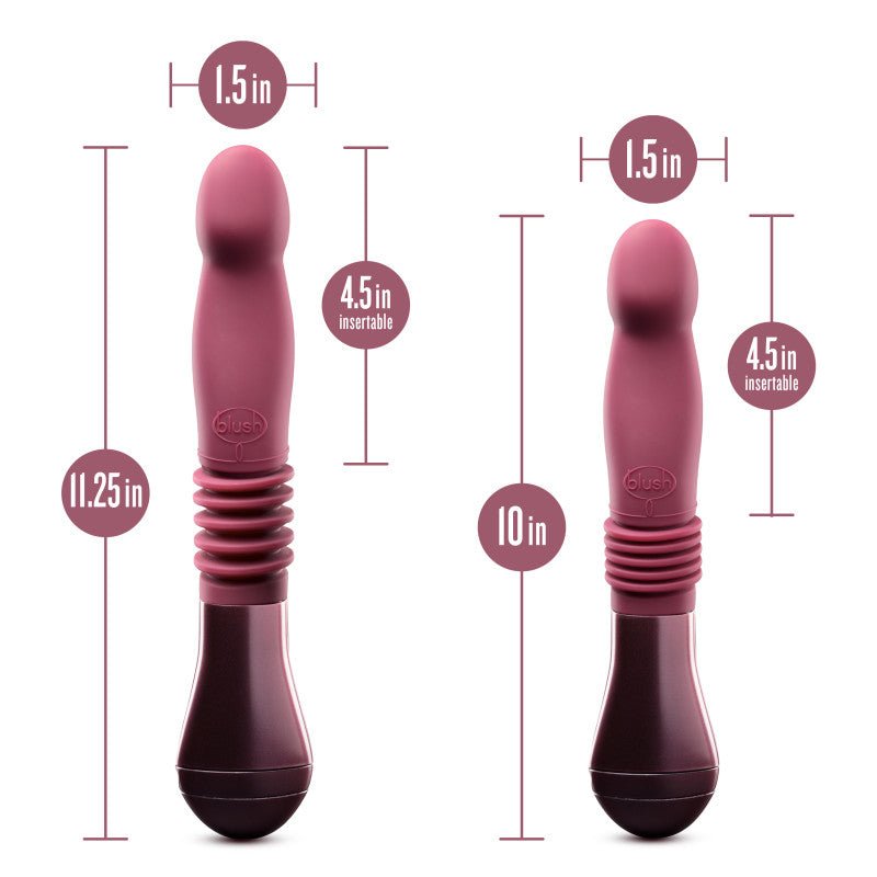 Temptasia Trixie Thrusting Dildo Vibrator - Wine Red