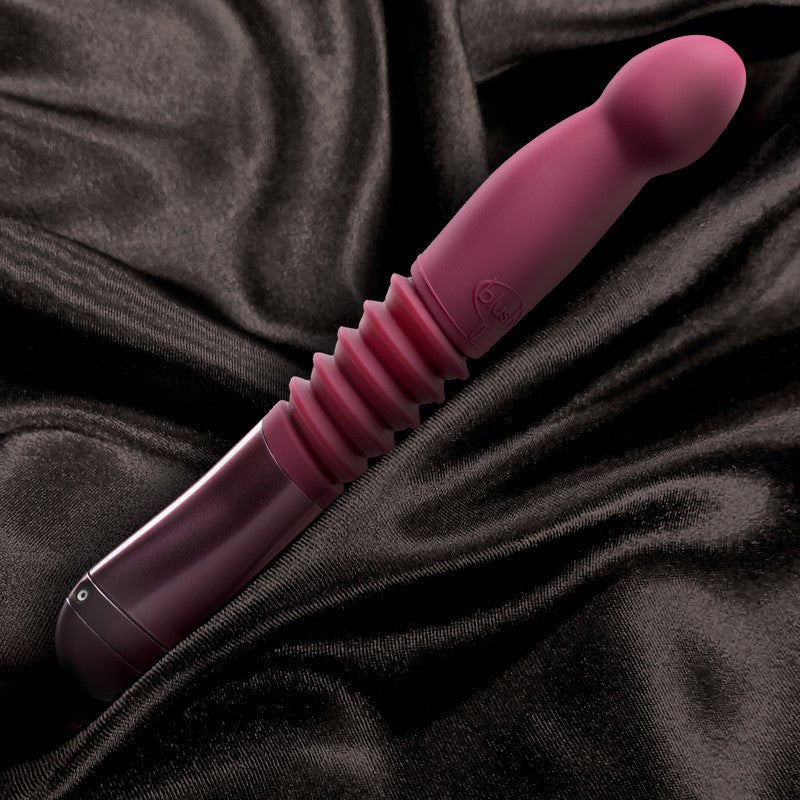 Temptasia Trixie Thrusting Dildo Vibrator - Wine Red