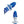 Adam & Eve Twisted Love Glass 9.5 Inch Double Dildo - Blue/Clear