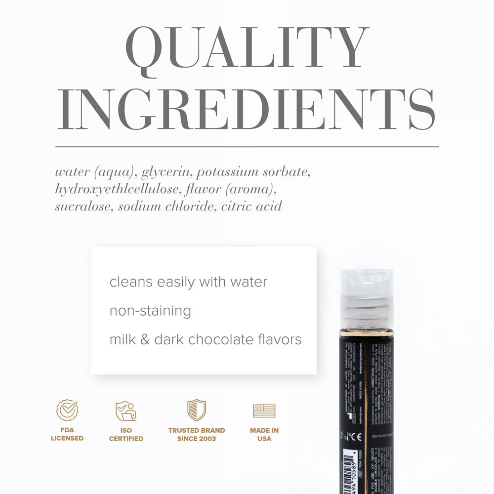 JO Gelato Decadent Double Chocolate Flavoured Water Based Lube 30 ml