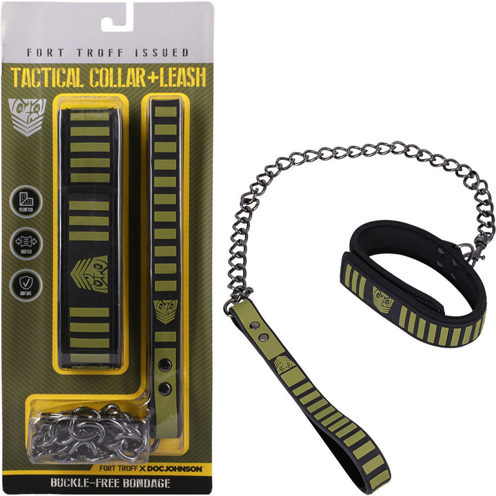Fort Troff - Tactical Collar & Leash - Black/Green