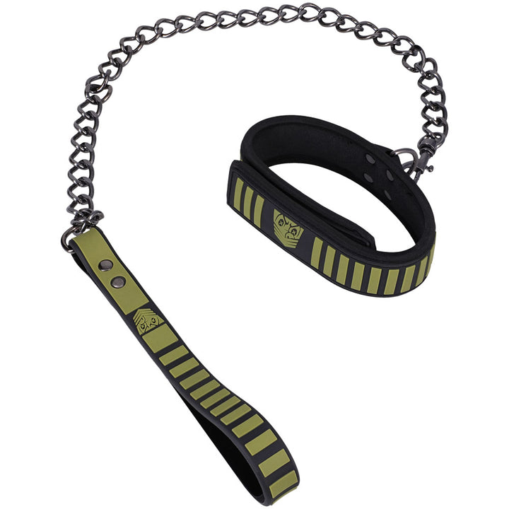 Fort Troff - Tactical Collar & Leash - Black/Green