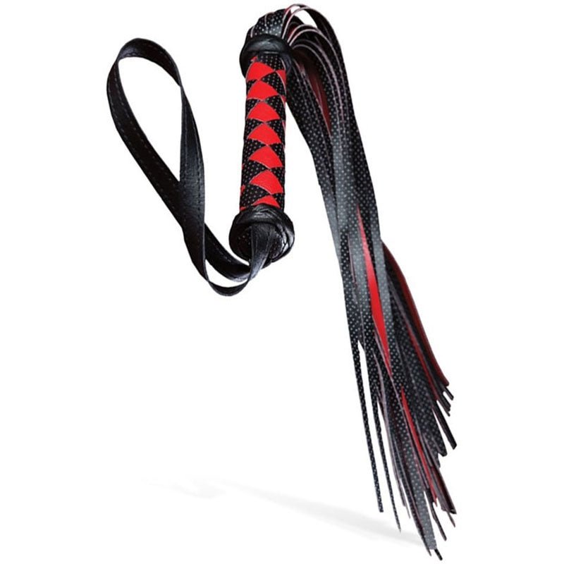 Adam & Eve Scarlet Couture Diamond Flogger - Red/Black