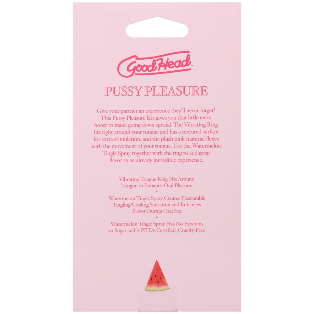 GoodHead Pussy Pleasure Party Kit with Vibrating Tongue Ring