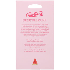 GoodHead Pussy Pleasure Party Kit with Vibrating Tongue Ring