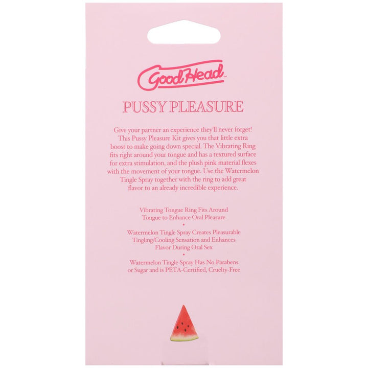 GoodHead Pussy Pleasure Party Kit with Vibrating Tongue Ring