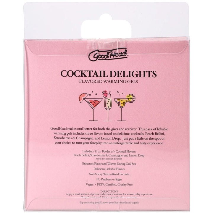 GoodHead Cocktail Delights - Flavoured Warming Oral Sex Gels - 59ml Bottles - Set of 3