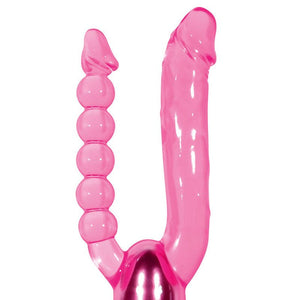 Adam & Eve Dual Pleasure Vibe With Anal Probe - Pink