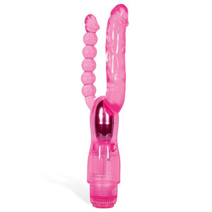 Adam & Eve Dual Pleasure Vibe With Anal Probe - Pink