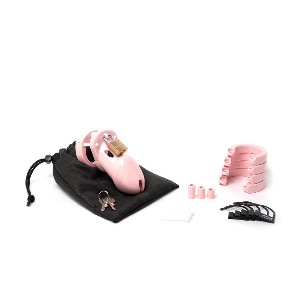 CB-3000 Chastity 3 Inch Cock Cage Kit - Pink