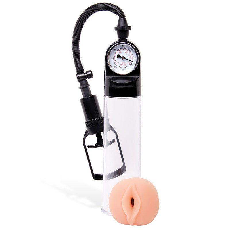 Adam & Eve Adam's Promax Clear Pump With Masturbator Sleeve