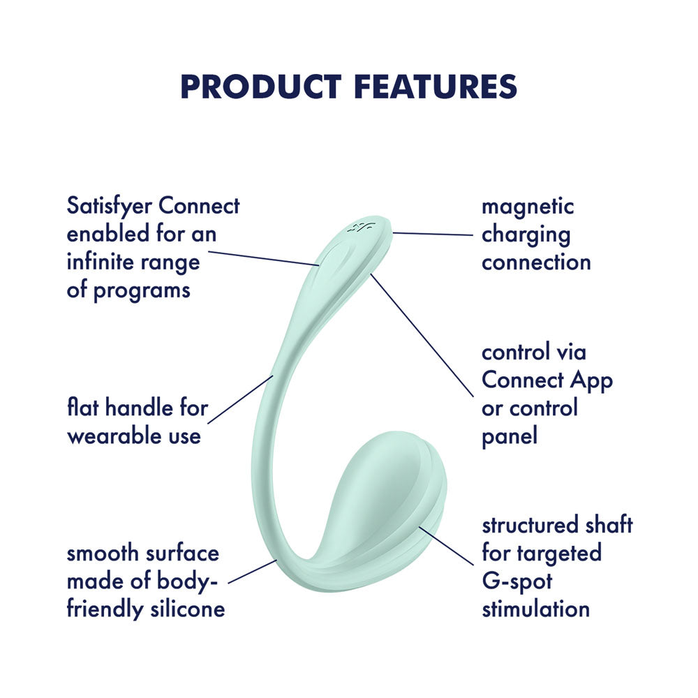 Satisfyer Smooth Petal - Wearable Stimulator with App Control - Mint